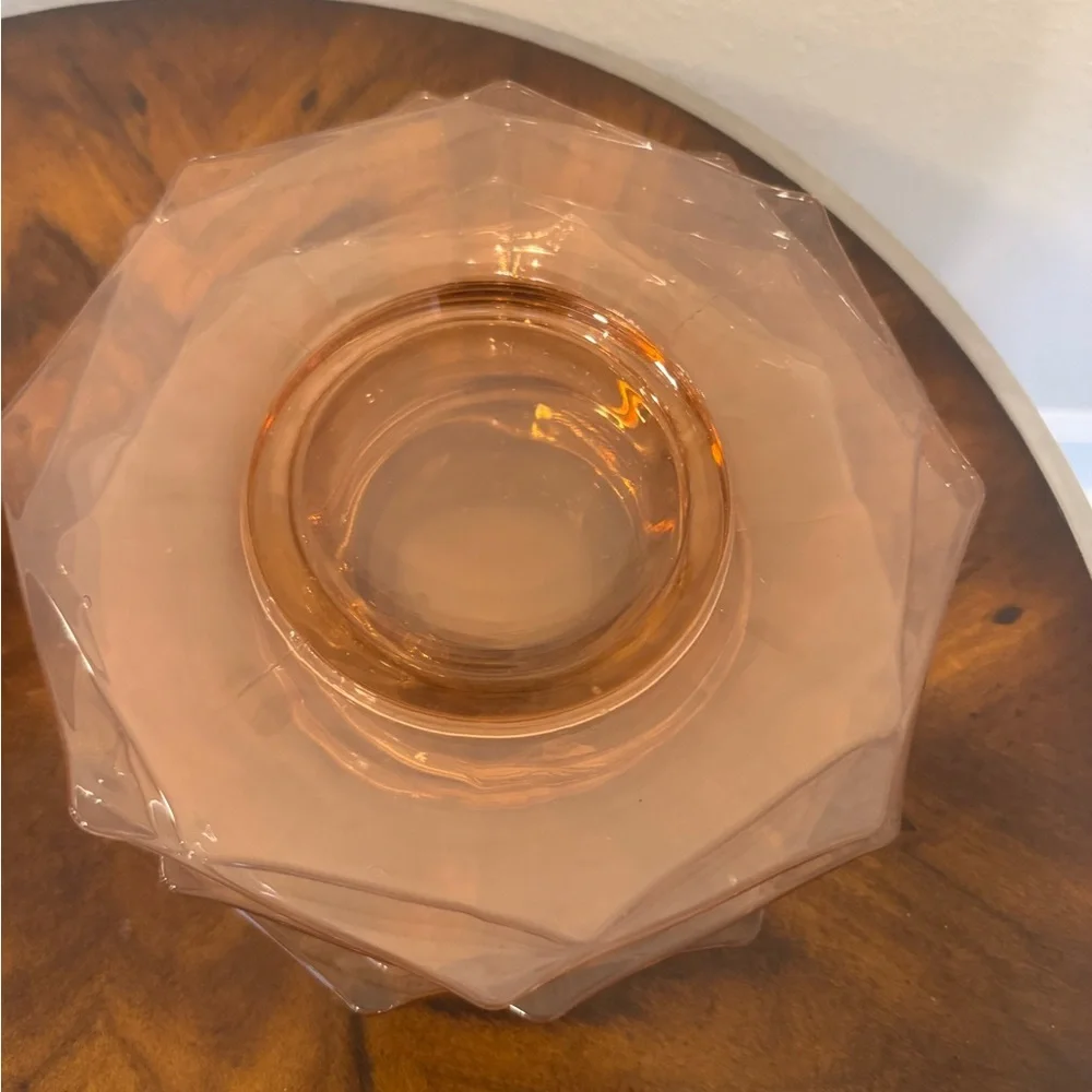 Haisey Pink Flamingo Depression Glass plates 5 8 in  and 5 6 inch beautiful set - Picture 3 of 10